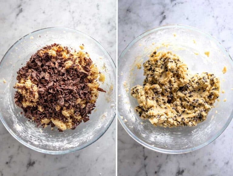 Cioccolato fondente nell'impasto dei cookies.