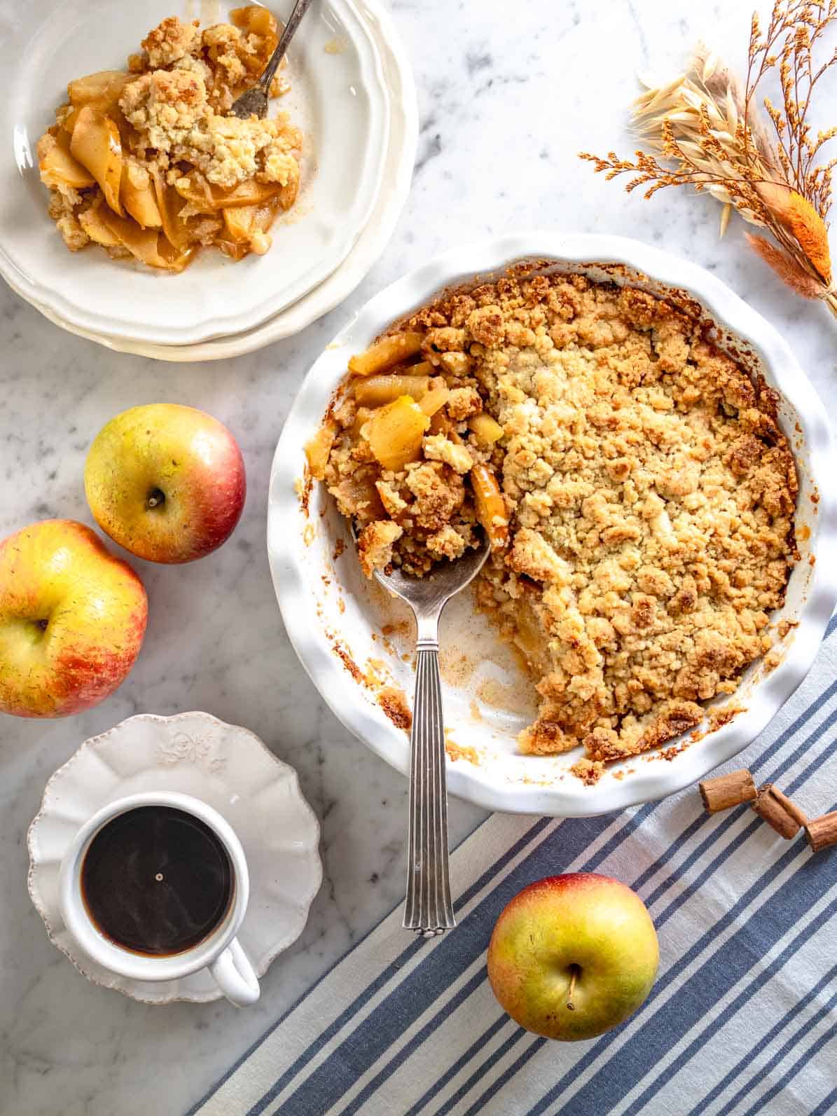 Crumble di mele con caffe.